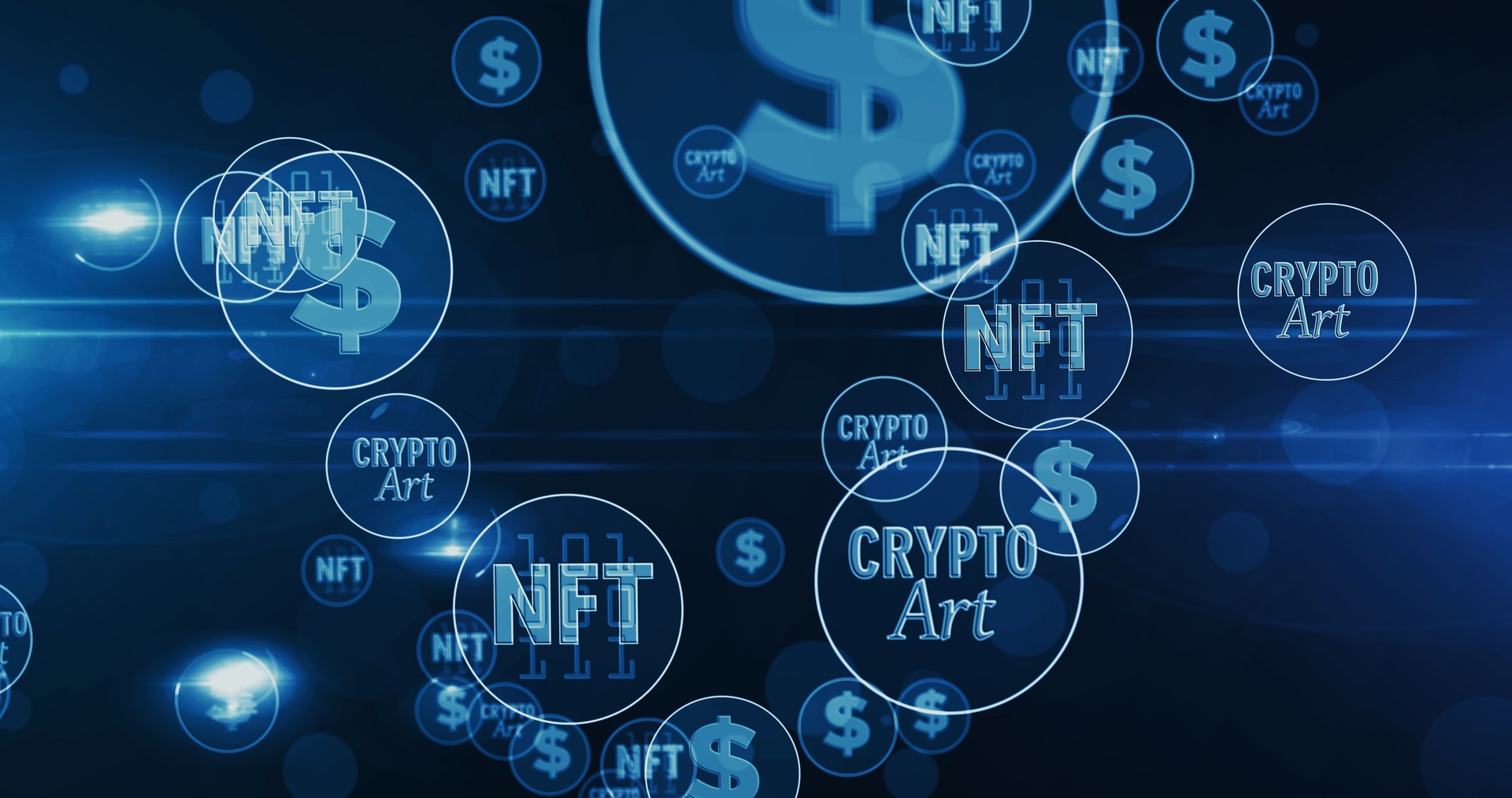 NFT Crypto Art symbols illustration
